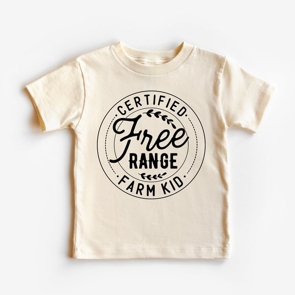 Free Range Farm Kid Shirt, Western Toddler T-Shirt, Cute Country Kids Tee, Retro Kids Shirt, Ranch Kid Life Shirts