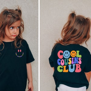Cool Cousıns Club Shirts, Cousin Crew Kids Shirt, Cousin Crew Toddler T-Shirt, Retro Style Toddler Tee, Natural Color Baby Bodysuit