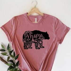 Mama Bear Shirt, Floral Mama Bear Shirt, Mothers Day Shirt Mom Shirts , Baby Shower Gift, Gift For Mothers, Funny Mom Shirt