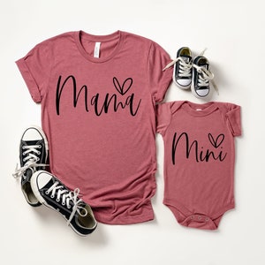 Mama Mini Matching, Mama Mini Shirt, Mama Shirt, Mini Baby Suit, Mini Toddler,Mini Youth, New Mom Gift Shirt,Baby and Mama,Mother's Day Gift