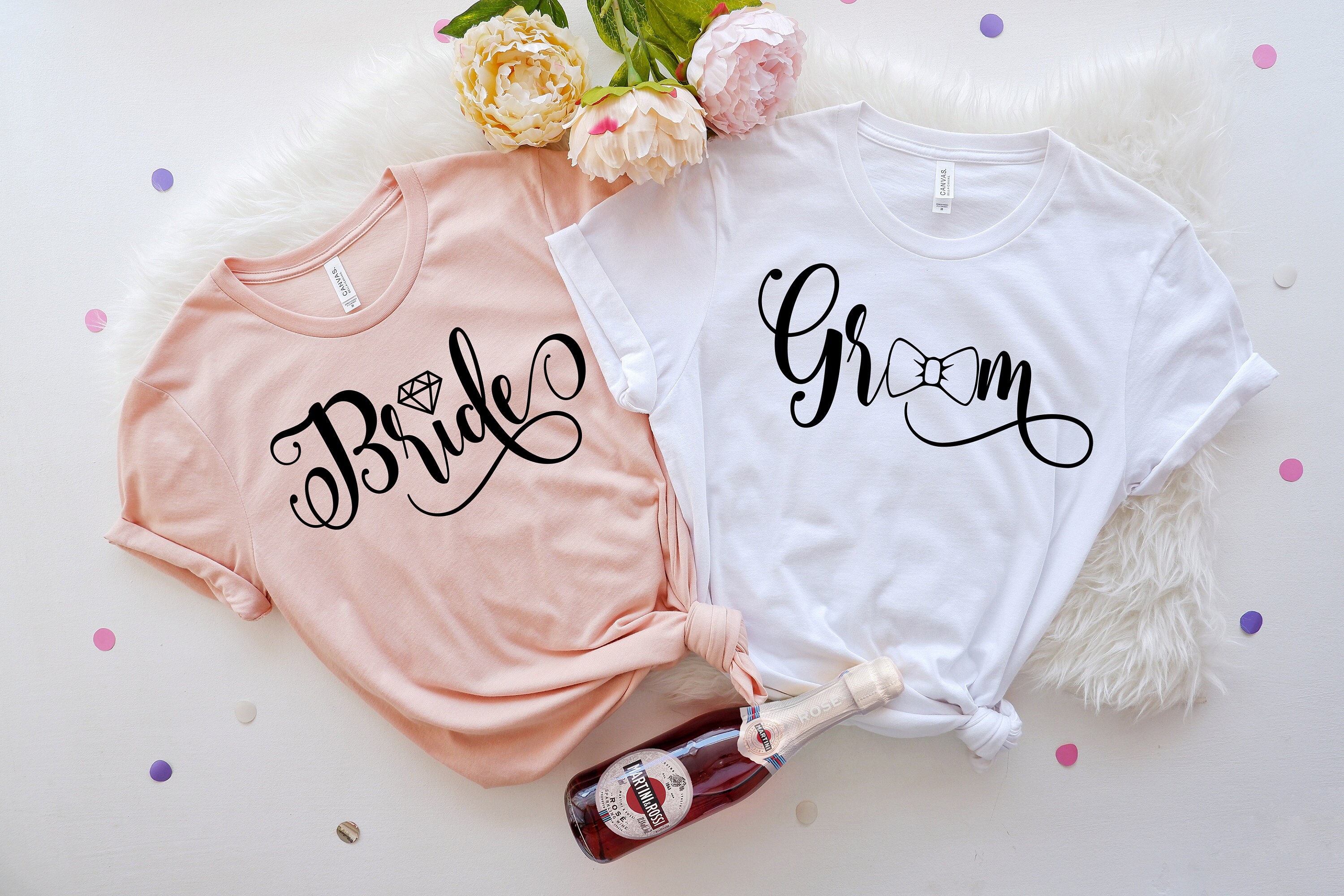 Bride and Groom Shirts Wedding Party Shirts Bachelorette - Etsy