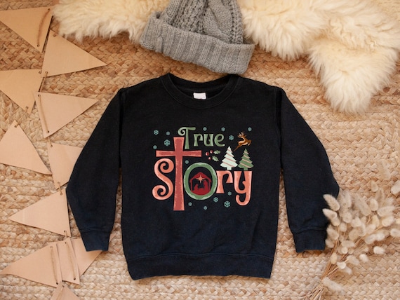 Jesus Christmas Kids Sweatshirt Jesus Christmas Kids Sweatshirt