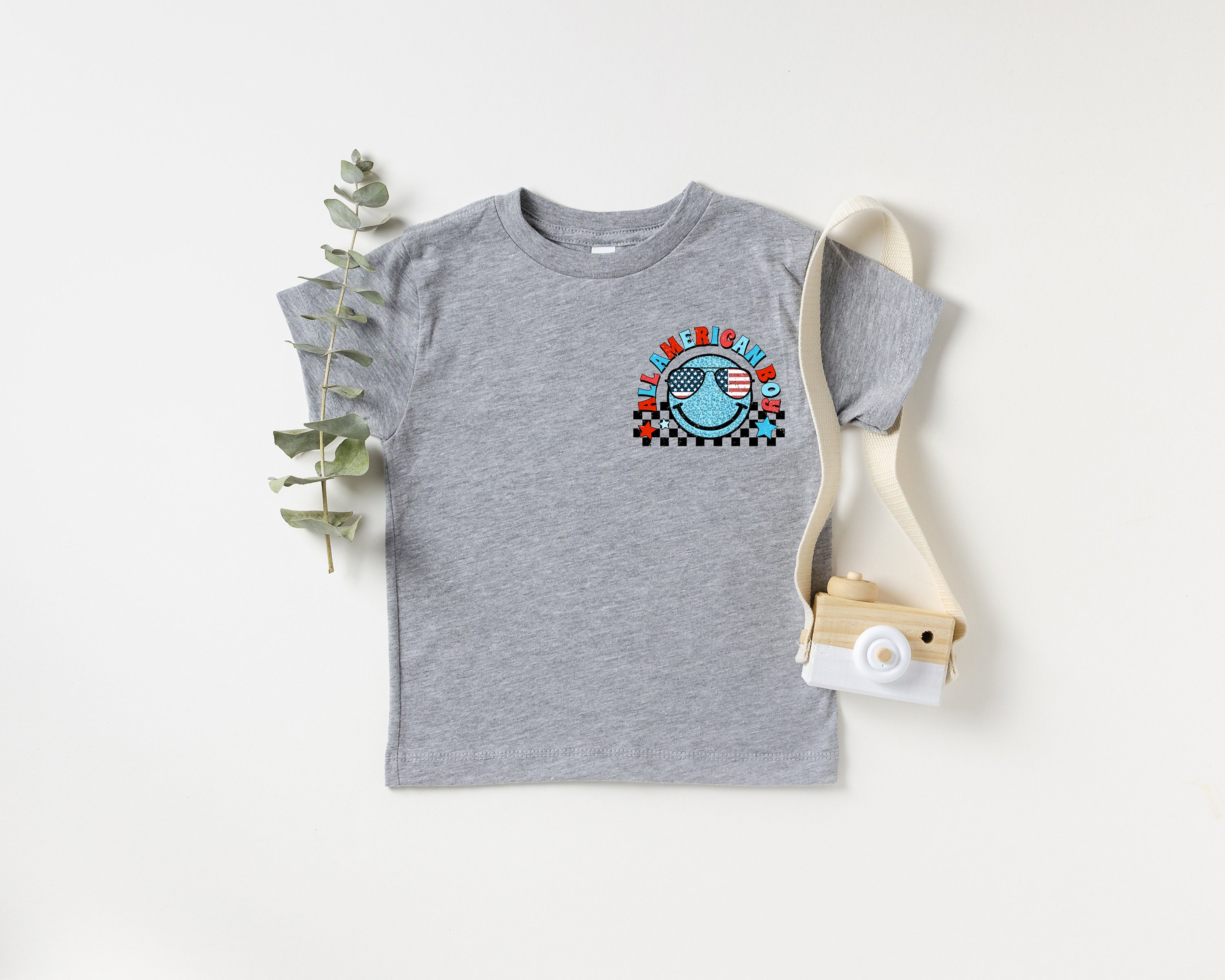 All American Boy T-shirt, America Retro Tee, 4th of July Kids Tee, Retro Natural Infant, Memorial Day T-Shirt