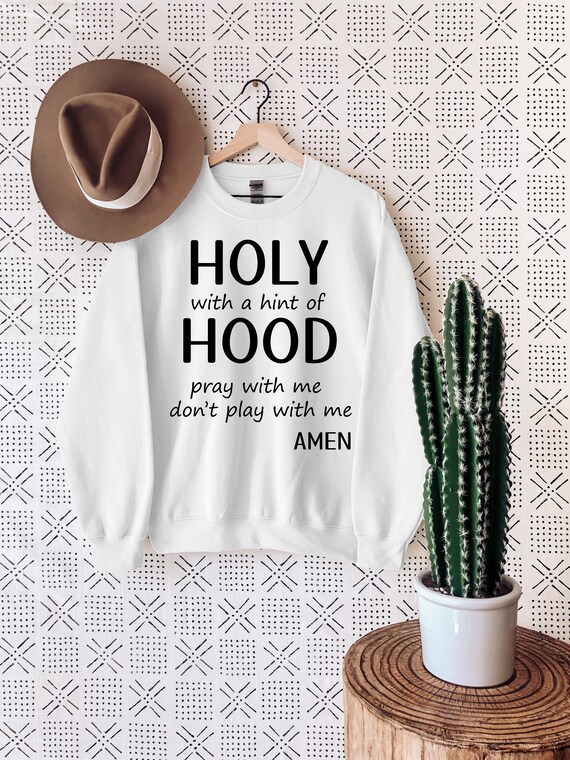 Christian Apparel Half Hood Half Holy Hoodie Christian Apparel Half Hood Half Holy Hoodie