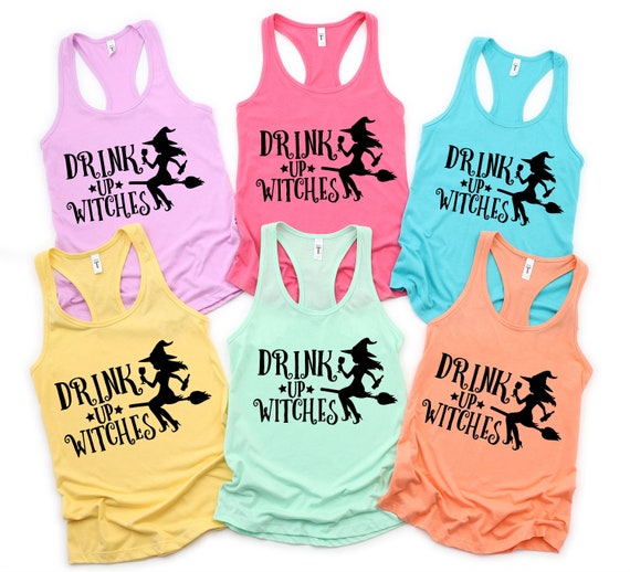 Womens Halloween Costumes For Women Funny Witch Drink Up Witches Tank Top Womens Halloween Costumes For Women Funny Witch Drink Up Witches Tank Top