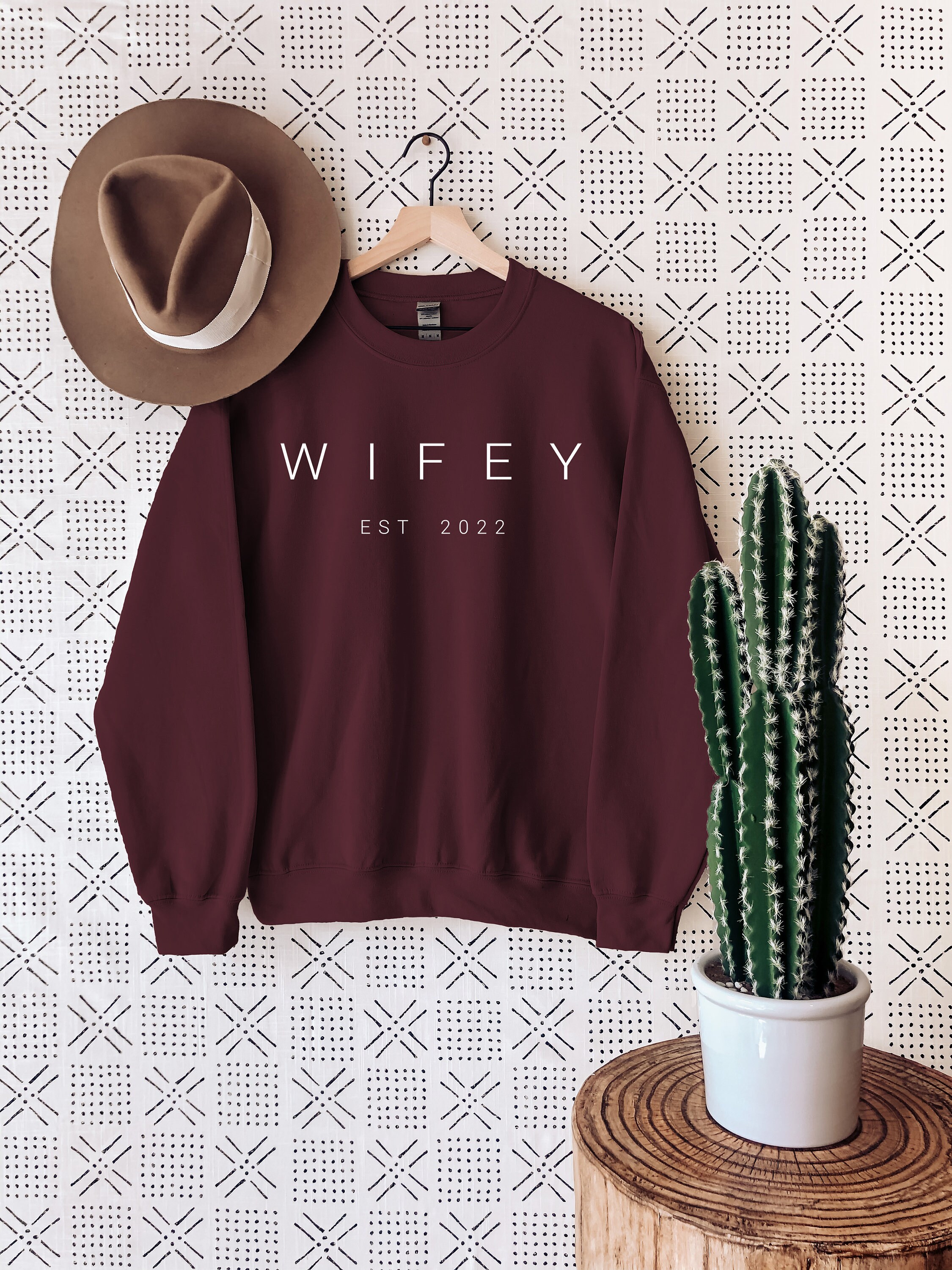 Wifey Sweatshirt Hubby Sweatshirt Gift 