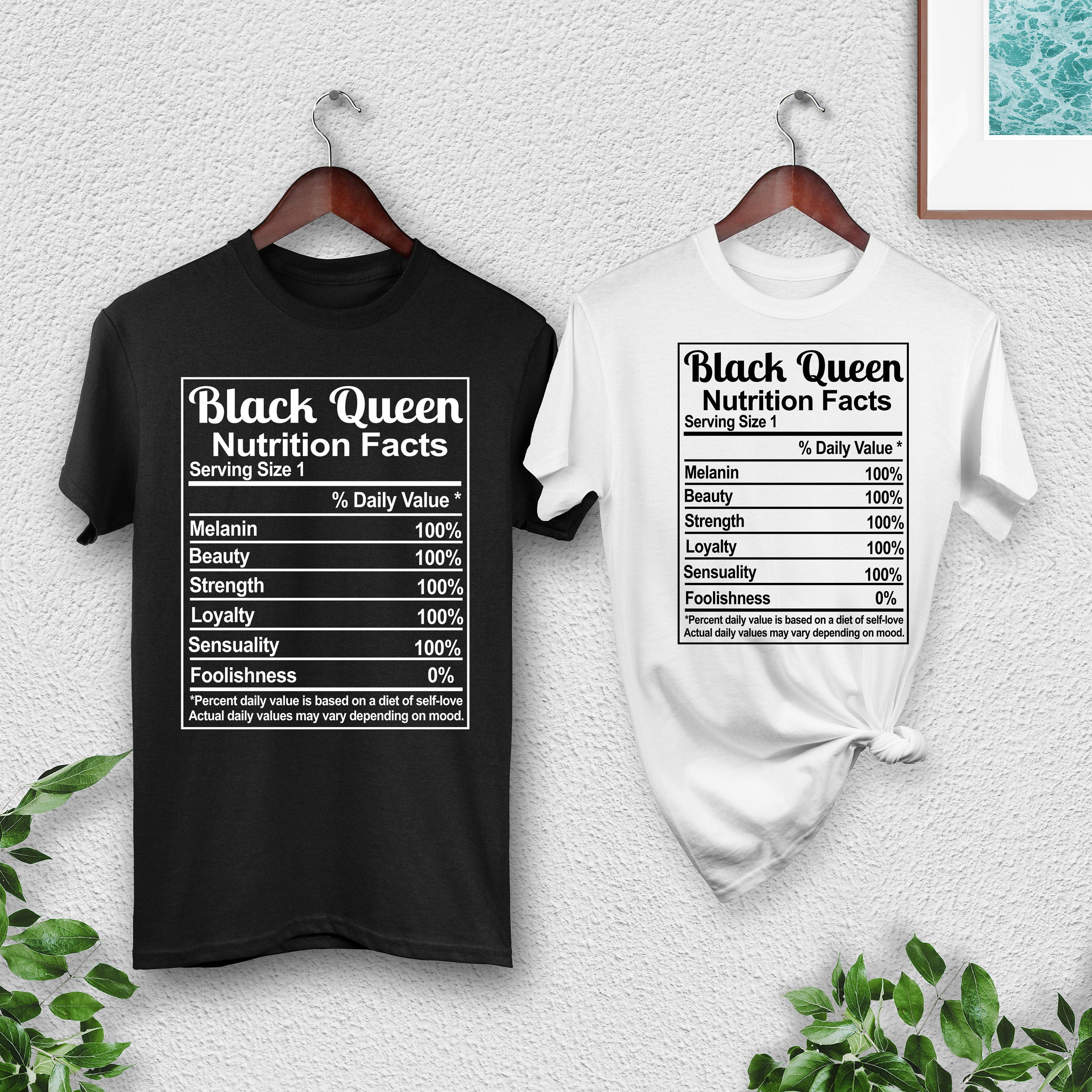 Black Queen Nutrition Facts Shirt Black Woman Gift - España
