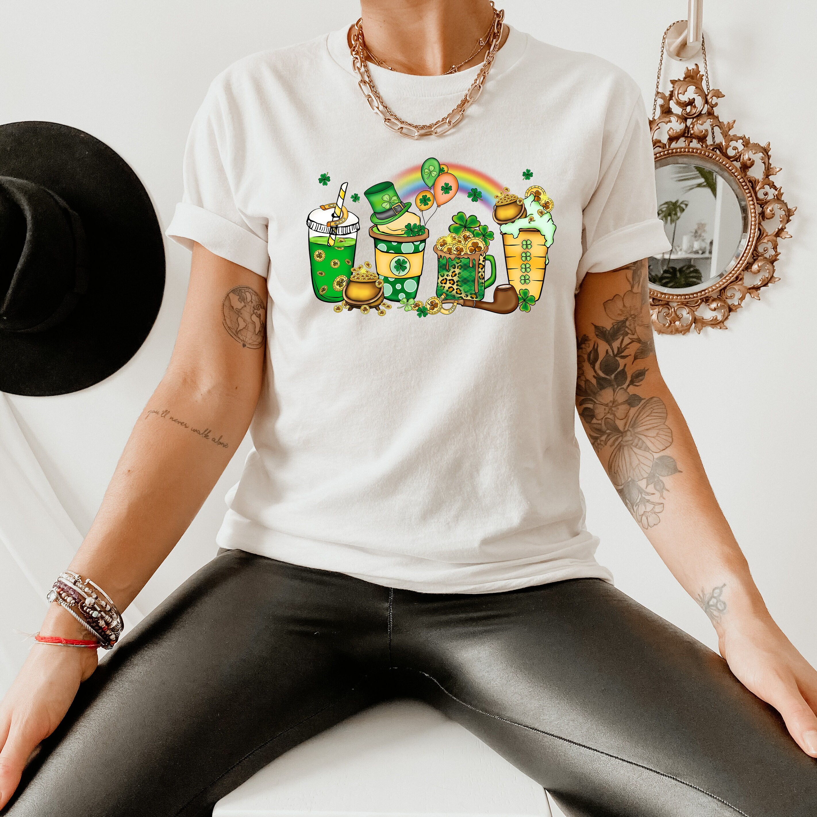 Irish T-shirt St. Patrick's Coffee Shirt Lucky Latte St -  Israel