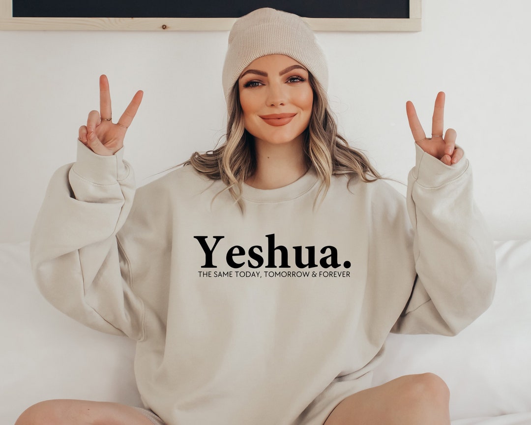 Yeshua Christian Sweatshirt Jesus Loves You Comfort Colors - Etsy