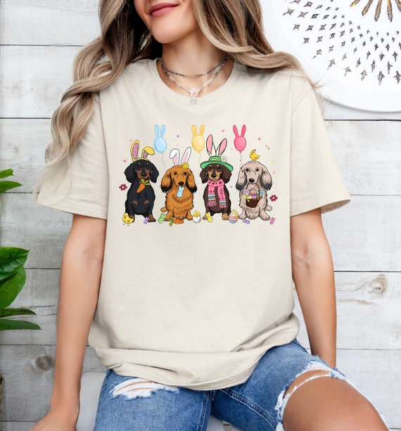 Dachshund Mom Shirt Dachshund Shirt Floral T-Shirt Dachshund Mom Shirt Dachshund Shirt Floral T-Shirt