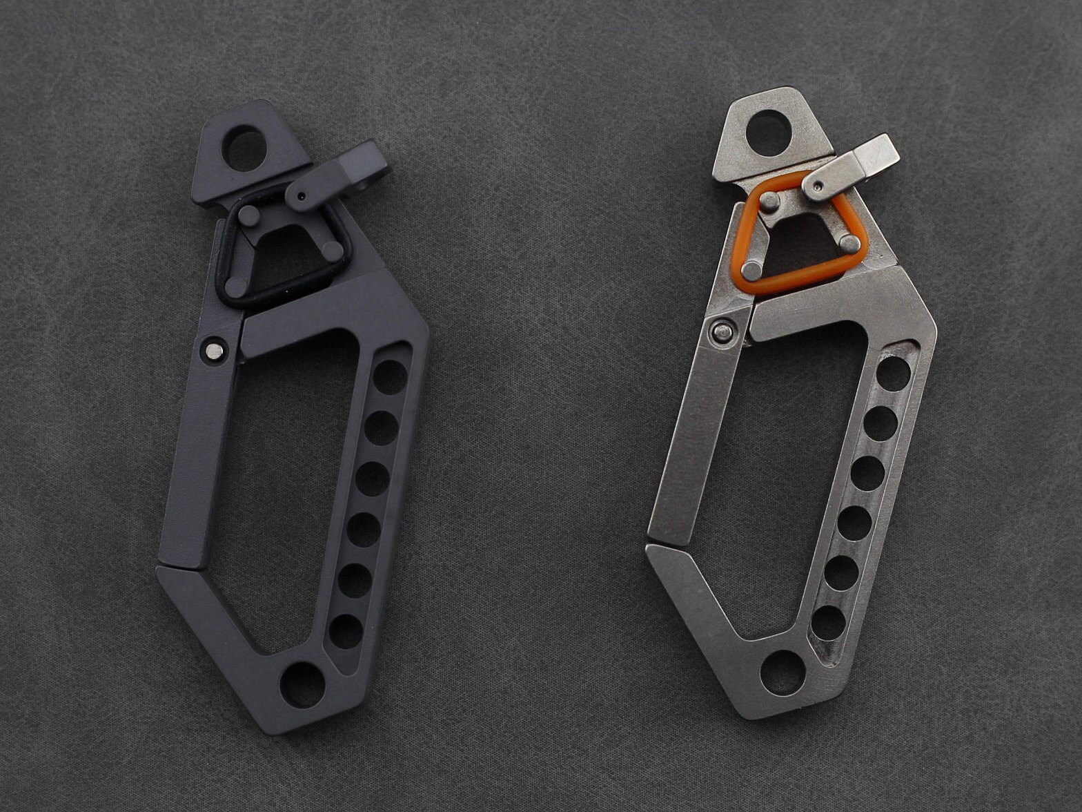 Carabiner Keychain EDC Quick Release Hooks With Titanium Key Ring Heavy Duty