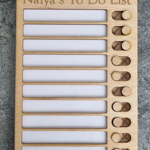 Personalizowana tablica suchościeralna Drewniana lista kontrolna dla dzieci / Tablica rutynowa / Lista rzeczy do zrobienia / Przypomnienie harmonogramu - Prezent dla dzieci, Rutyna autyzmu, Wejście/Wyjście