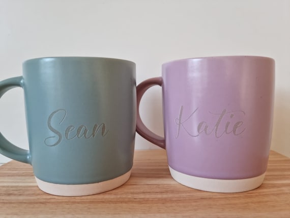Personalised Mugs Various Colours - His/Hers/Birthday/Wedding/Valentines/House Warming Gift - Dishwasher Safe and Microwave Safe