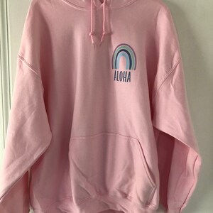 pink aloha hoodie