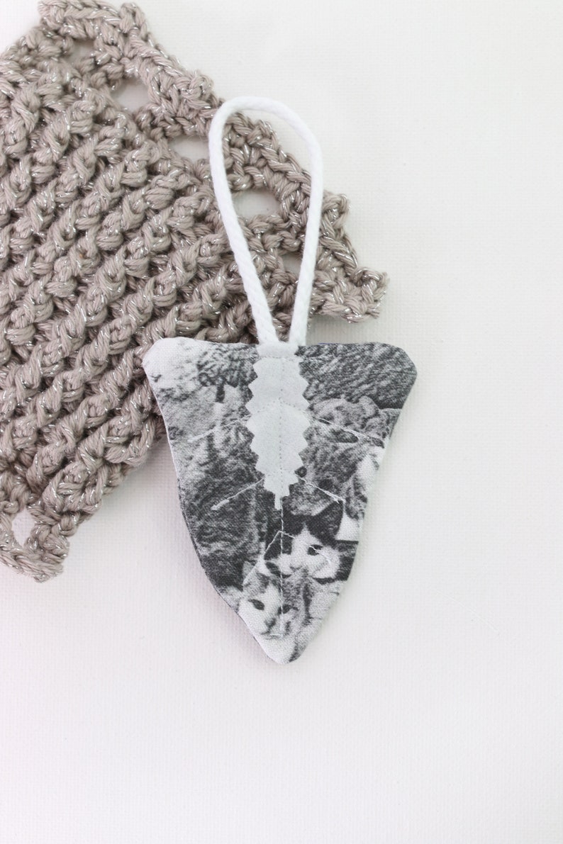 Glow in the dark add-on Gray Cats Pacifier leaf. Night time routine baby or toddler sleep. Recycled fabric baby shower gift MUSTGLOW image 3