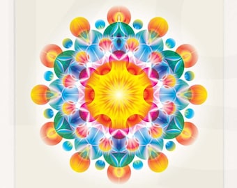 Mandala Art Print: Kaleidoscope Meditation Decor (Digital Download)