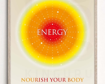 Chakra Energy Print: Yoga Meditation Wall Art (Digital Download)