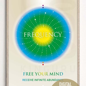 Chakra Druck. Frequenz. Befreie deinen Geist: Erhalte unendliche Fülle. Gesetz der Anziehung. Hochauflösender digitaler Download
