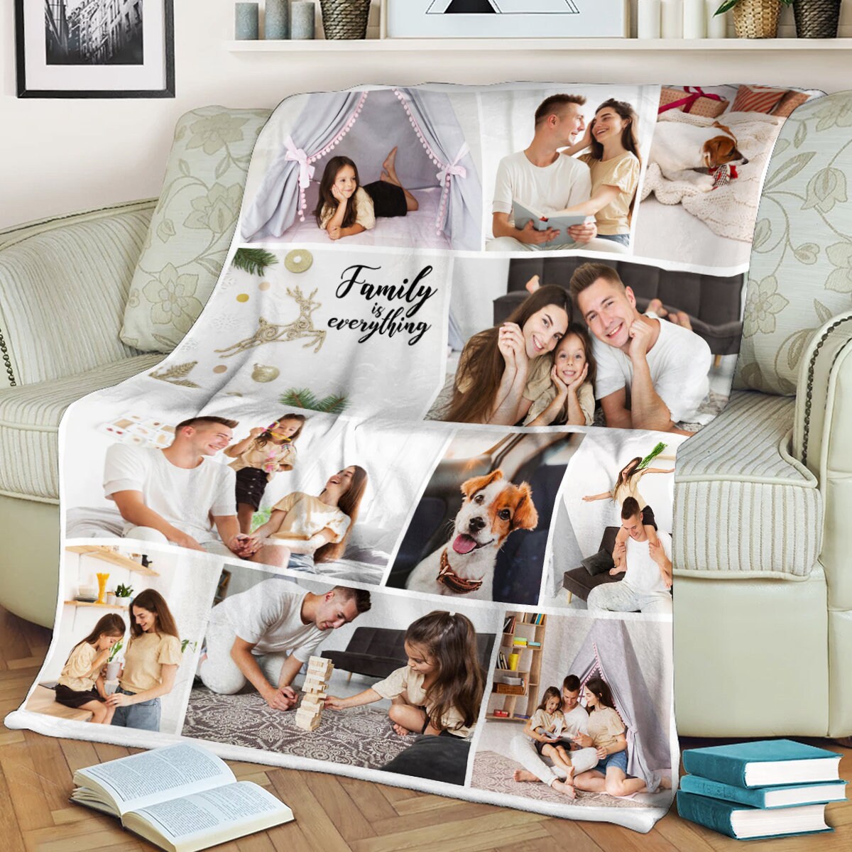Custom Photo Blanket Personalized with any Photo Custom Etsy