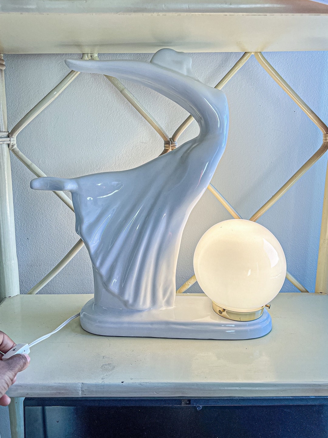 Vintage Lady Lamp Art Deco Lamp Vintage Table Lamp Vintage Etsy