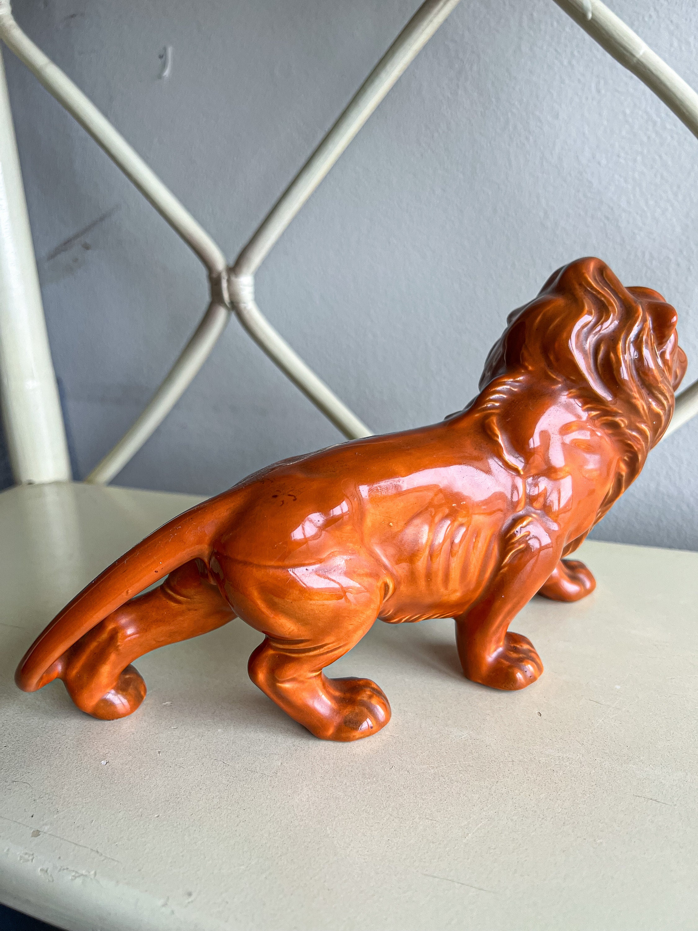 Vintage Lion Figurine Lion Statue70s Figurine Decor Bold Etsy