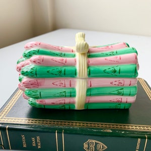 vintage ceramic asparagus box.