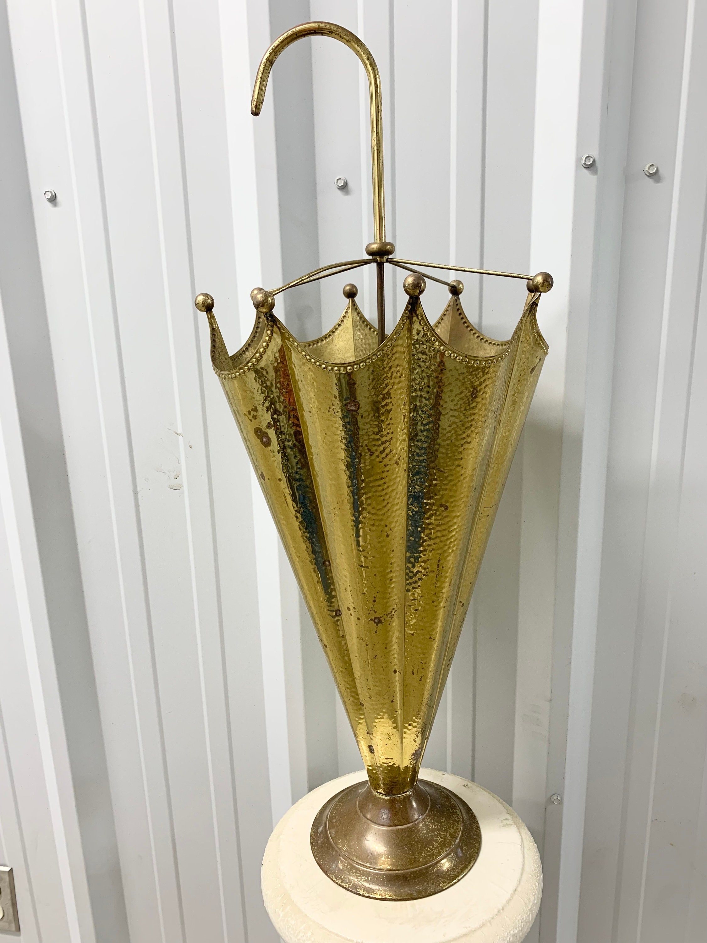 【vintage】UMBRELLA STAND 真鍮　アンブレラスタンド Brass Umbrella Holder. Vintage Brass Umbrella Stand