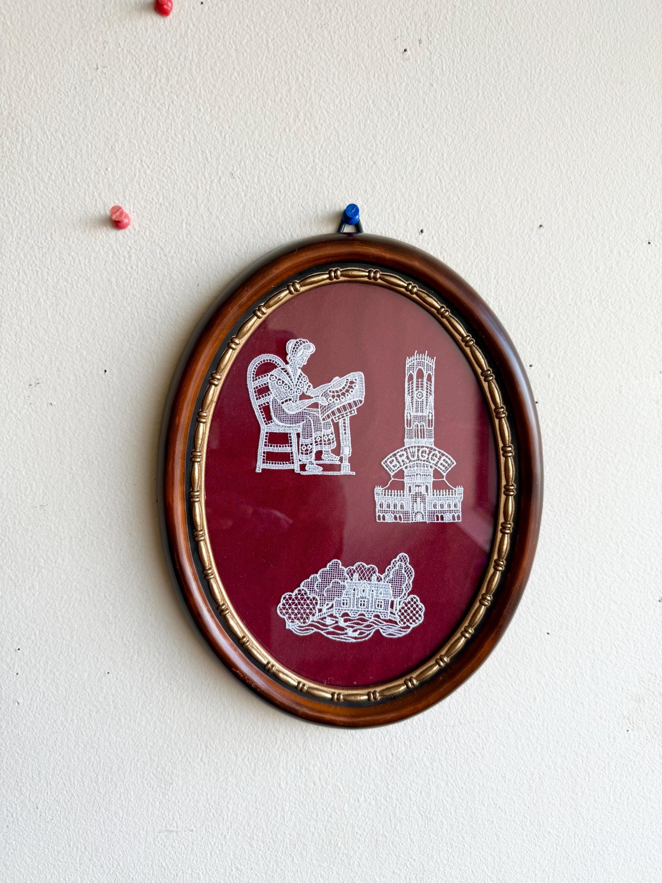 ヴィンテージ Bobbin Lace インテリア