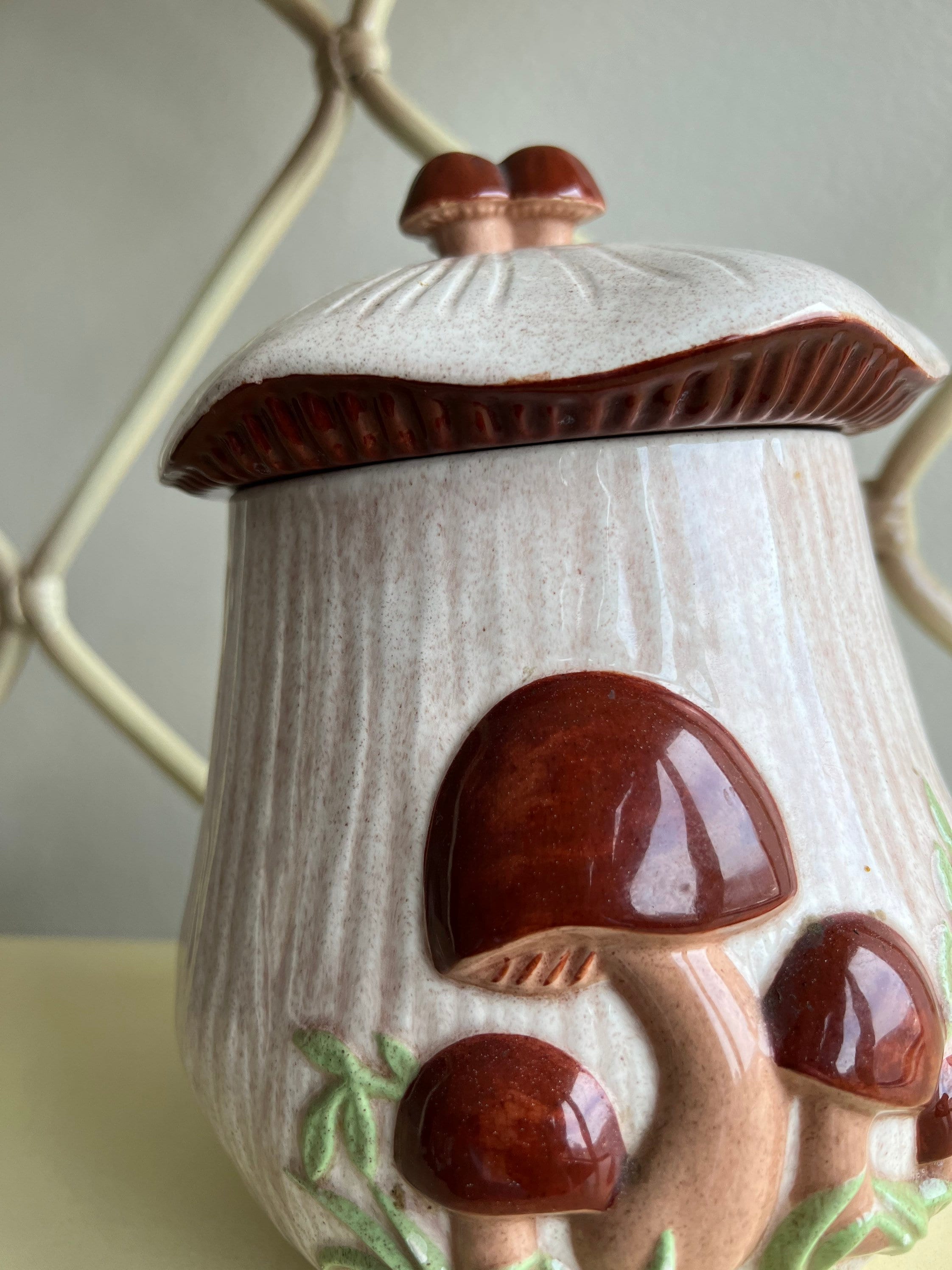 Vintage Ceramic Mushroom Cookie Jar, Arnels Cookie Jar, Large Mushroom