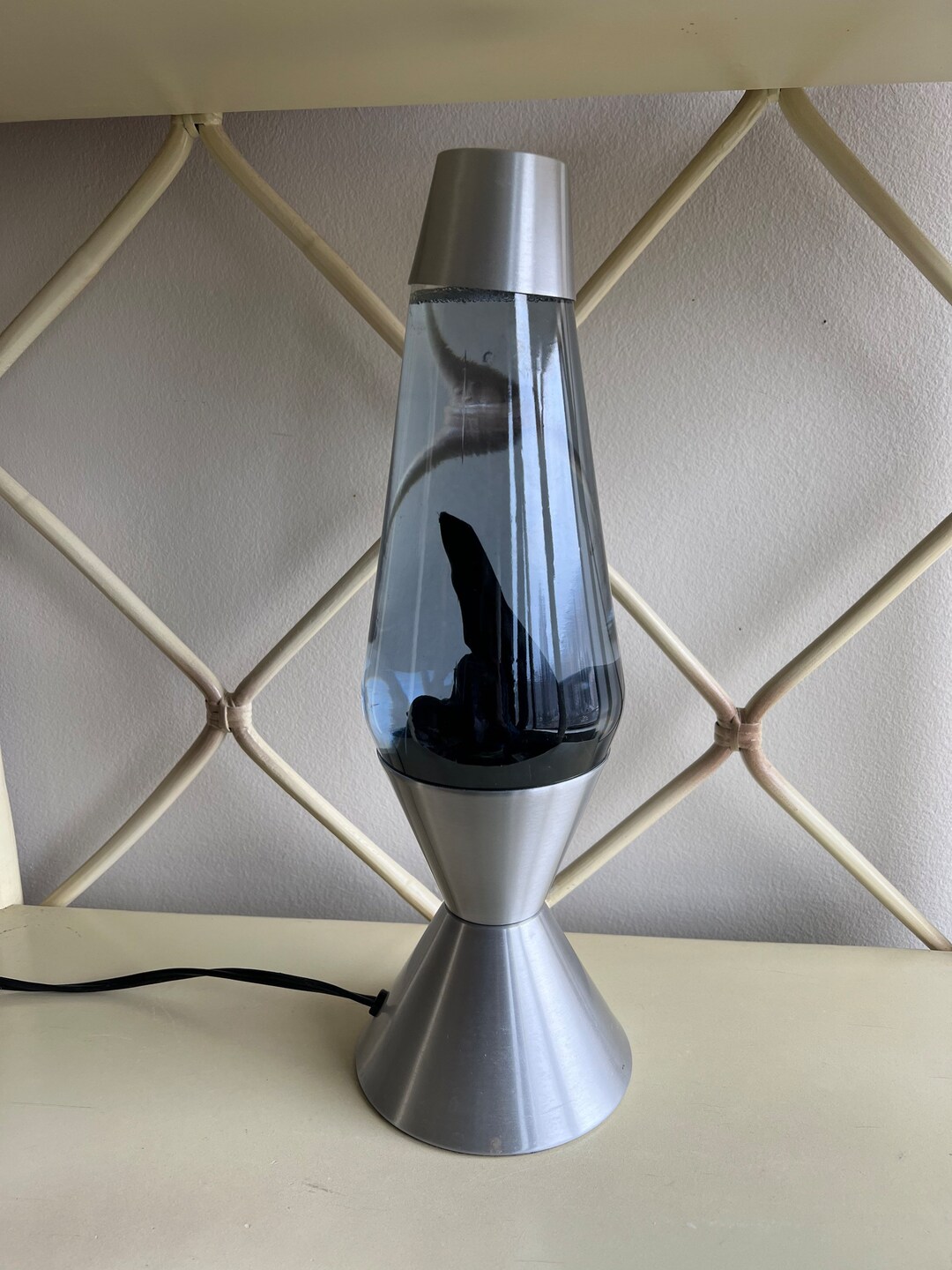 Lava Lamp Black Lava Lamp Table Lamp Abstract Lamp Etsy