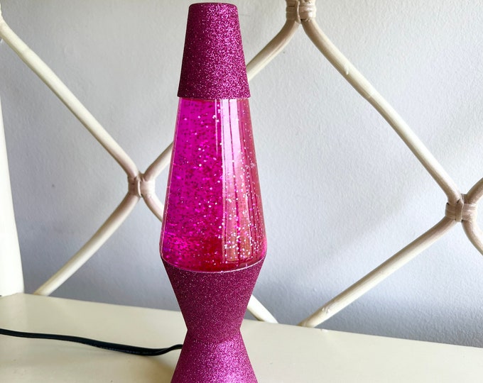Pink Lava Lamp, Volcano Lamp, Table Lamp, Abstract Lamp, Gift for