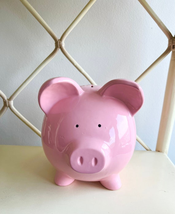 Vintage Piggy Coin Bank. Pig Face Coin Bank. Nostalgic Decor. Pink Decor. Gift for Bestie Etsy Ireland