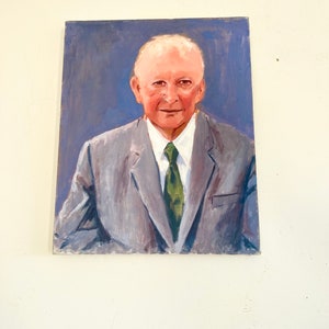 Vintage Dapper Gentleman Portrait in Oil. HandPainted Man in a Suit. Portrait of a man. Original Oil Painting of Man in Vintage Suit