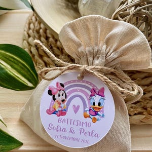 Set 20 Tag Nascita /Battesimo Baby Minnie e Paperina