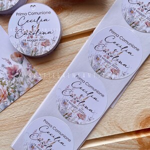 Set 20 Tag Adesive Floreali Cerimonia