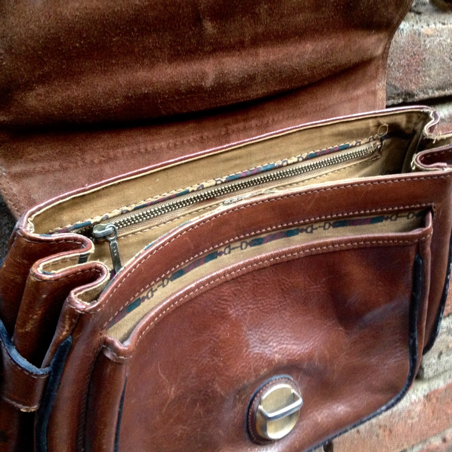 Vintage dark brown leather purse Etsy
