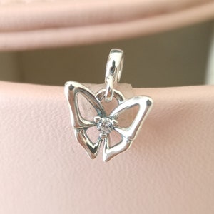 ME Butterfly Mini Hanging Dangle Charm Fits ME & Essence Bracelet Gift for Her Fashion Jewelry Girl Gift 925 Silver Small Hole (2.5mm)