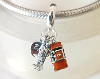 Reise New York baumeln Charme für Pandora Armband/Geschenk für Sie/Handgemacht Schmuck für Frauen Geschenk 925 Silber European Charm Bead