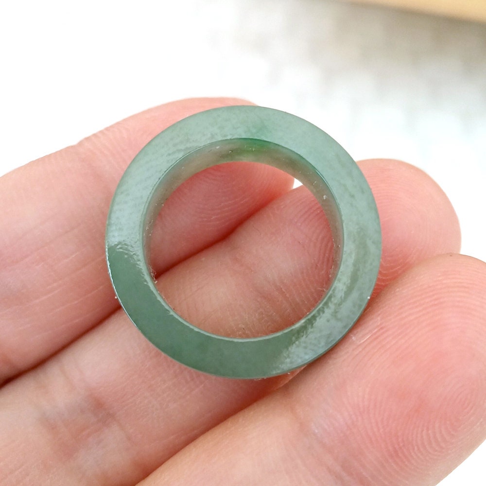 7 1/4 US Jade Ring / Green Jade Rings for Woman / Birmania Etsy España