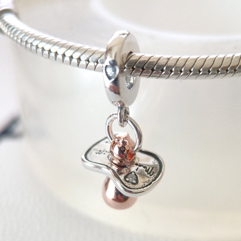 Baby Pacifier Dangle Charm for Pandora Bracelet/gift for Her/fashion