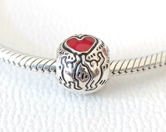 Ciondolo con figure d'amore per braccialetti europei/ciondoli per collane/regalo per lei/regalo di moda in argento 925