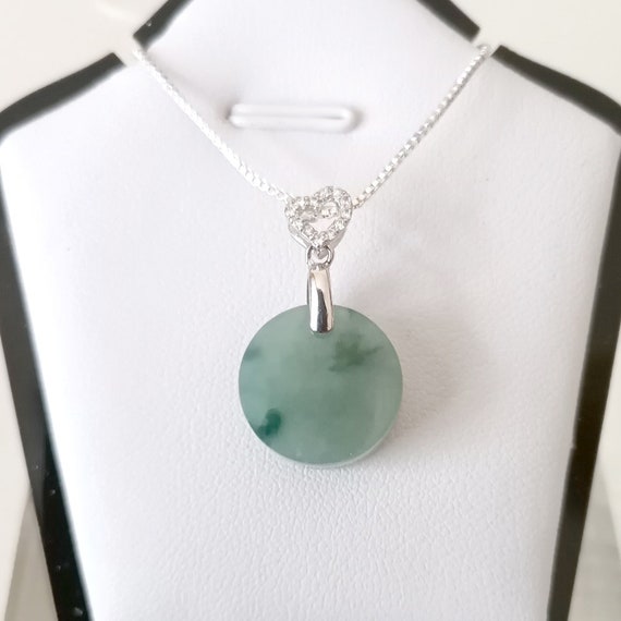 Natural Jadeite Jade Necklace High Quality Green Jadeite Pendant Burma Natural Grade A Untreated Gift for Him Wedding Gift 45cm Chain Etsy Canada