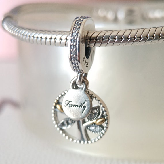 Family Tree Dangle Charm for Pandora Bracelet gift for Her fashion Jewelry for Women 925 Silver Handmade Charm European Bead Etsy