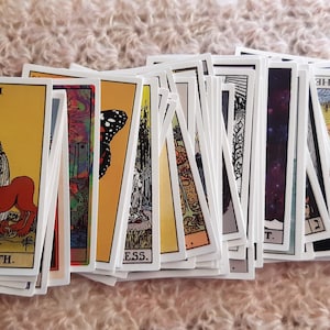 Pegatinas de Tarot - 60/30 piezas - Pegatinas mate - Pegatinas de Arcanos Mayores - Para Coches, Motos, Vasos de Agua, Muebles, Equipaje, Patinetas, PC