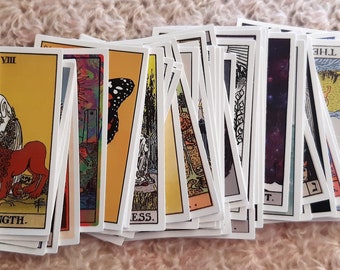 Tarot Stickers - 30pcs - Matte Stickers - Major Arcana Stickers -  Fantasy - For Cars Motorcycles Water Cups Furniture Luggage Skateboards