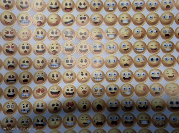 Classic Emoji Stickers, Emoticons Stickers, Set of 2 sheets, 240 stickers, Kids Stickers, School Supplies, Decoration, Children's Album