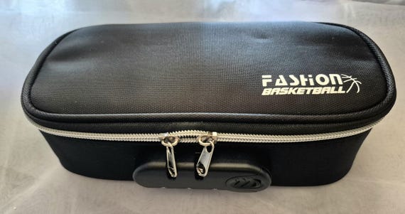 Black Pencil case, Portable Password lock pencil case, Canvas large capacity case, 4-layer storage, kids pen case, gifts, student stationery