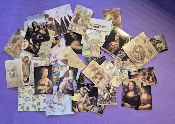 Renaissance Oil Painting Stickers Mini Paper Sticker 45 Pcs Greatest Painters Decoration DIY Album Diary Scrapbooking Label Sticker Kawaii