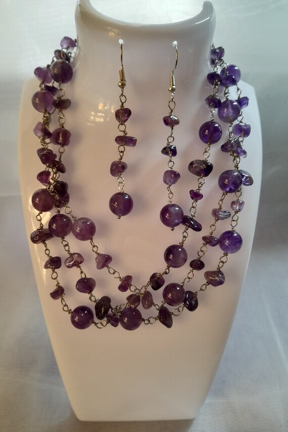 Hand-Made Beaded Necklaces with matching earrings 2 styles to choose from