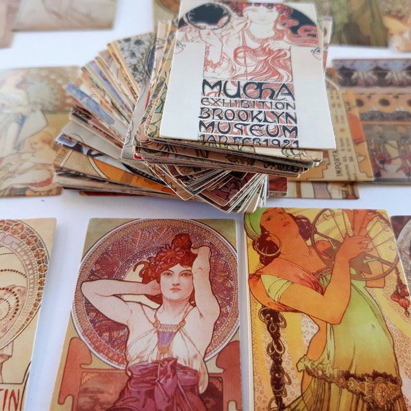 Vintage Stamps (non stick), 100 pieces in box, 2 Collections: Muses and Fairies, Scrapbooking, Diary, DYI, Embellishment, Decoration